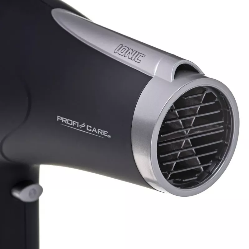 Plaukų džiovintuvas Profi-Care PC-HTD 3113 — 2200 W, jonizacija, 3 šilumos lygiai, 2 greičiai, juodas