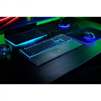Gaming klaviatūra Razer Ornata V3 X Full-size USB, membraniniai jungikliai, RGB LED apšvietimas, riešų atrama, 1000 Hz reagavimo dažnis, juoda