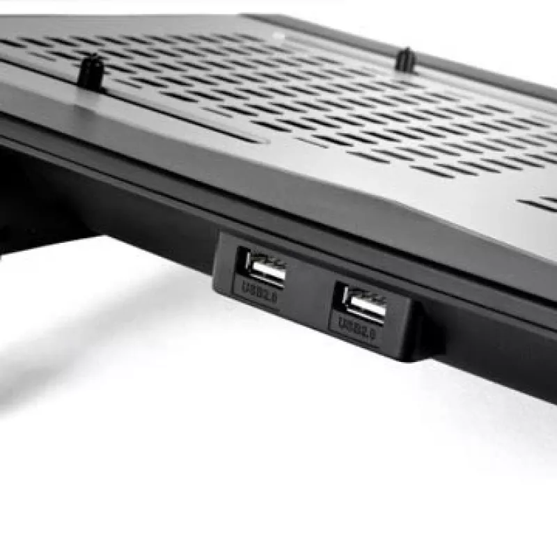 Aušinimo padėklas nešiojamam kompiuteriui THERMALTAKE CL-N002-PL12BL-A su 12 cm ventiliatoriumi, aliuminis ir plastikas, 390×277.5×49.3 mm, 1000–1300 RPM
