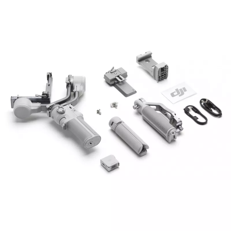 Gimbal stabilizatorius DJI RS 4 Mini Combo – kompaktiškas rankinis stabilizatorius veidrodiniams fotoaparatams