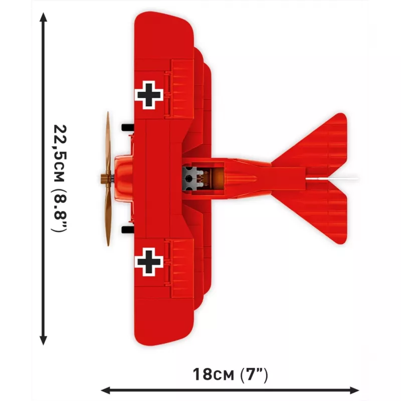 Blocks Fokker DR.1 Red Baron 221 kaladėlių