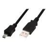 Assmann/Digitus USB 2.0 jungiamasis laidas A-B USB 2.0, 480Mbit/s, USB A - USB mini B, kištukas/kištukas, 1,8m, juodas (AK-300130-018-S)