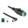 DeLOCK PoweredUSB kabelis vyriškas 12 V į DC 5,5 x 2,5 mm vyriškas kampuotas 1 m