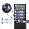Akyga AK-BC-05 išorinės baterijos korpusas 12x 18650 Li-Ion elementams, 22,5 W, Qi 15 W, USB-C PD + 2x USB-A, LED žibintuvėlis, juodas