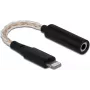 Mobiliojo telefono kabelis DeLOCK 66317 3,5 mm Lightning juodas 0,105 m