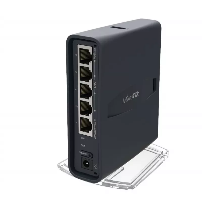 Mikrotik hAP ac lite bokštinis juodos spalvos maršrutizatorius su PoE
