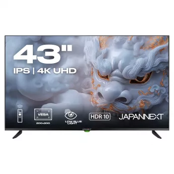 109,2 cm / 43 colių (3840x2160) JAPANNEXT JN-IPS430UHD60F 16:9 IPS 60Hz HDMI USB WLAN Garsiakalbiai Juoda