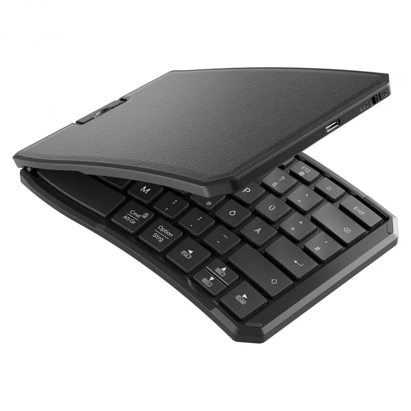 Inateck N0131 viso dydžio išlenkta Bluetooth klaviatūra QWERTZ žirkliniai jungikliai juoda