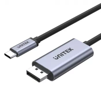 UNITEK V1409A USB-C į DisplayPort keitiklis, juoda/pilka