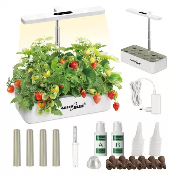 GreenBlue GB133 išmanusis kambarinis auginimo rinkinys su SMART vazonu, 4L talpa, 12 augalų, pilno spektro LED