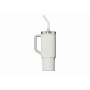 Termo puodelis su šiaudeliu Xiaomi Straw Mug White 1 L – nerūdijančio plieno vidus, nesandarus, 240×132×97 mm
