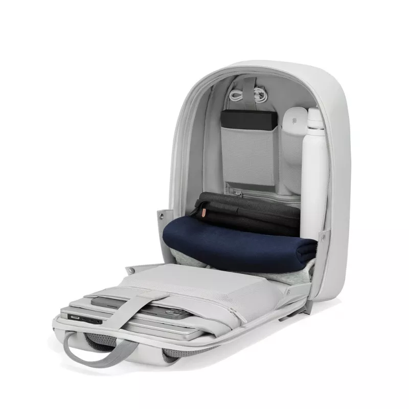 Kuprinė XDDESIGN Bobby Edge apsauginė nuo vagysčių balta — 17 L, tinka 16 colių nešiojamam kompiuteriui, atspari vandeniui, 1.1 kg