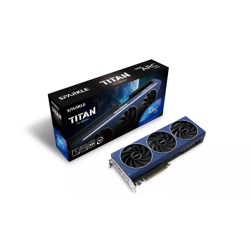 Vaizdo plokštė Sparkle Arc A750 TITAN OC Edition – 8 GB GDDR6, 256 bit, PCIe 4.0, 2200 MHz