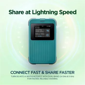 Nešiojamasis maršrutizatorius Acer Connect M4E 20 GB dviejų juostų Wi-Fi 6 5G