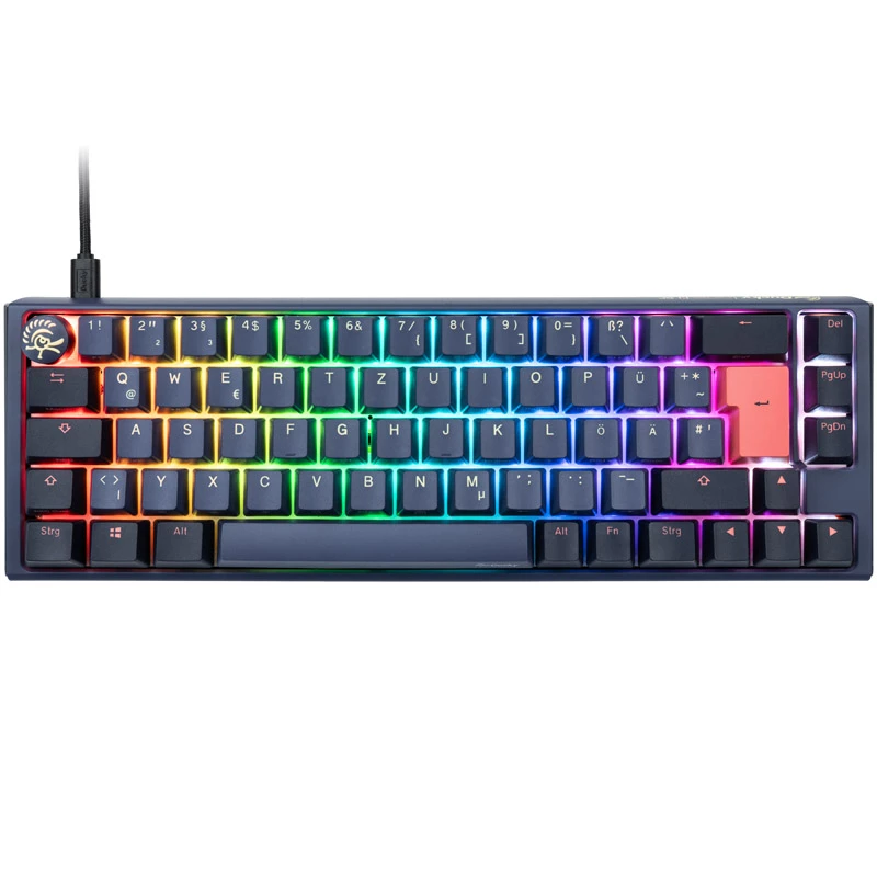 Klaviatūra Ducky One 3 SF Gaming USB QWERTZ Vokiška Mėlyna
