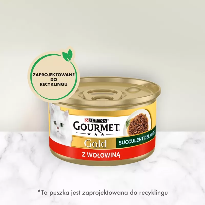 PURINA Gourmet Gold Succulent Delights Jautiena - šlapias kačių ėdalas - 85g