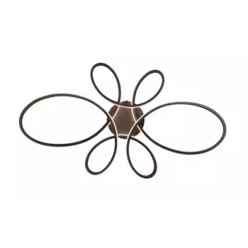 LED lubinis šviestuvas TRIO Fly 83 cm, 3000K, matinė juoda