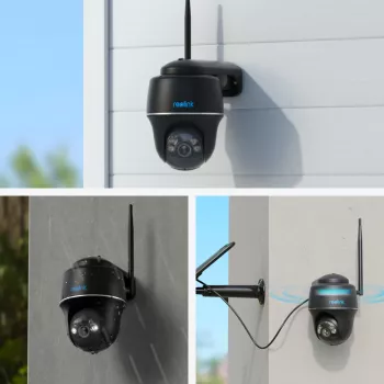 Reolink IP kamera ARGUS PT 5MP TYP-C juoda, maitinama baterija