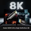 HDMI kabelis UNITEK C11085GY01-10M 10m 2.1 48 Gbit/s juodas