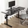 Ergo Office stalas su reguliuojamu aukščiu, dujine spyruokle, sėdimam ir stovimam darbui, maksimalus aukštis 115 cm, juodas