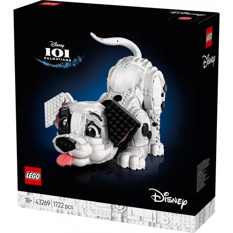 LEGO Disney 43269 101 Dalmatinų šuniukas – kolekcinis statybų rinkinys, 1722 dalių, 220 mm aukščio, 18+