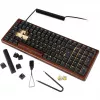 Klaviatūra Sharkoon SGK50 S2, USB, QWERTZ, vokiška, medžio apdaila