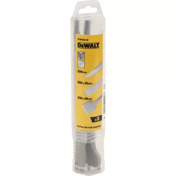 DeWALT SDS kaltų rinkinys 20 mm x 250 mm, 40 mm x 250 mm, 250 mm