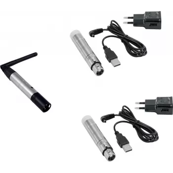 Belaidis DMX rinkinys EUROLITE QuickDMX Siųstuvas 1x + Imtuvas 2x (su baterijomis) 20000900
