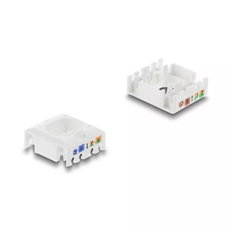 Delock 90802 Keystone modulis RJ45 į LSA Cat.6 UTP, be įrankių, juodas/baltas
