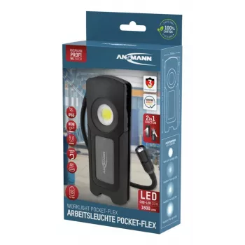 Ansmann WL1500R Pocket Flex LED rankinė lempa juoda 17,1 cm 6000K