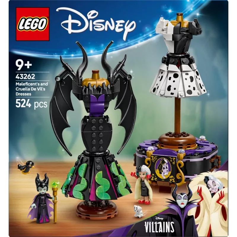 LEGO DISNEY 43262 Maleficent's ir Cruella de Vil's suknelės