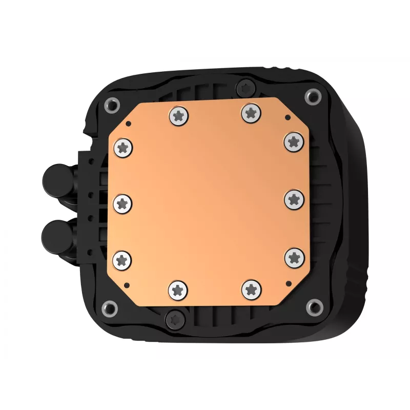 DeepCool LS520S Zero Dark AIO procesoriaus aušinimo skysčiu sistema, 240 mm, 2x 120 mm PWM ventiliatoriai, AM4/AM5/LGA2066, juoda