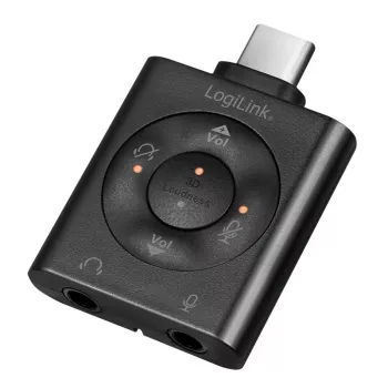 LOGILINK USB3.2 garso adapteris USB-C (vyriškas) į 2x3,5mm (moteriški) 7.1