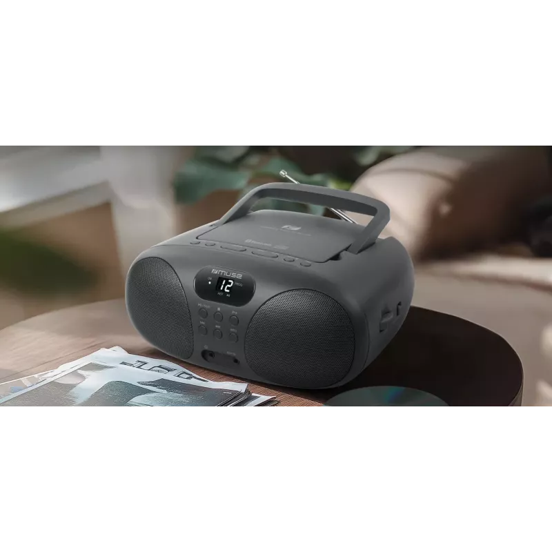 Nešiojamas CD grotuvas su radiju ir Bluetooth | Muse MD-208BT | AUX įvestis
