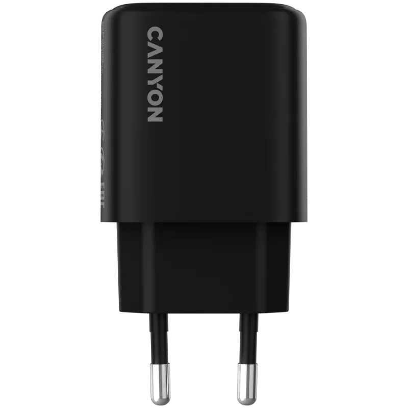 CANYON OnCharge 200 20W 1xPD EU juodas įkroviklis
