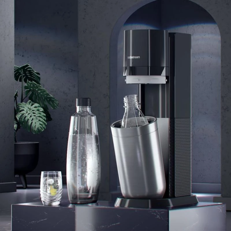 Gazuotas vandens aparatas SodaStream DUO juodas su nerūdijančio plieno akcentais