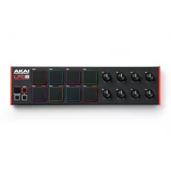 Akai LPD8 MKII MIDI klaviatūra 8 klavišų USB juoda, raudona