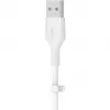 Laidas Belkin Cbl Scicone USB-A LTG 2M balta USB A USB C Lightning