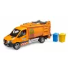 BRUDER modelis MB Sprinter komunalinis šiukšliavežis BR-02682, mastelio žaislinė kopija