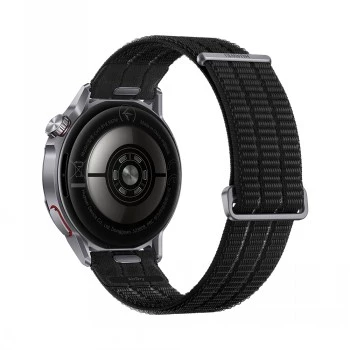 Išmanusis laikrodis HUAWEI GT Runner 2 — 1,32 colio (3,35 cm) AMOLED 466×466, titano korpusas, GPS, juodas fluoroelastomerinis dirželis