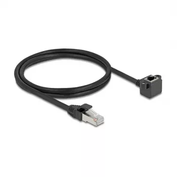 DeLOCK 81097 RJ-45 Cat6 tinklo kabelis 1 m juodas