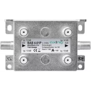 Axing BAB 4-01P - Kabelinis skirstytuvas - 5 - 1218 MHz - Pilka - A - F - 93 mm