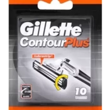 Gillette ContourPlus atsarginiai skustuvų peiliukai, 10 vnt.
