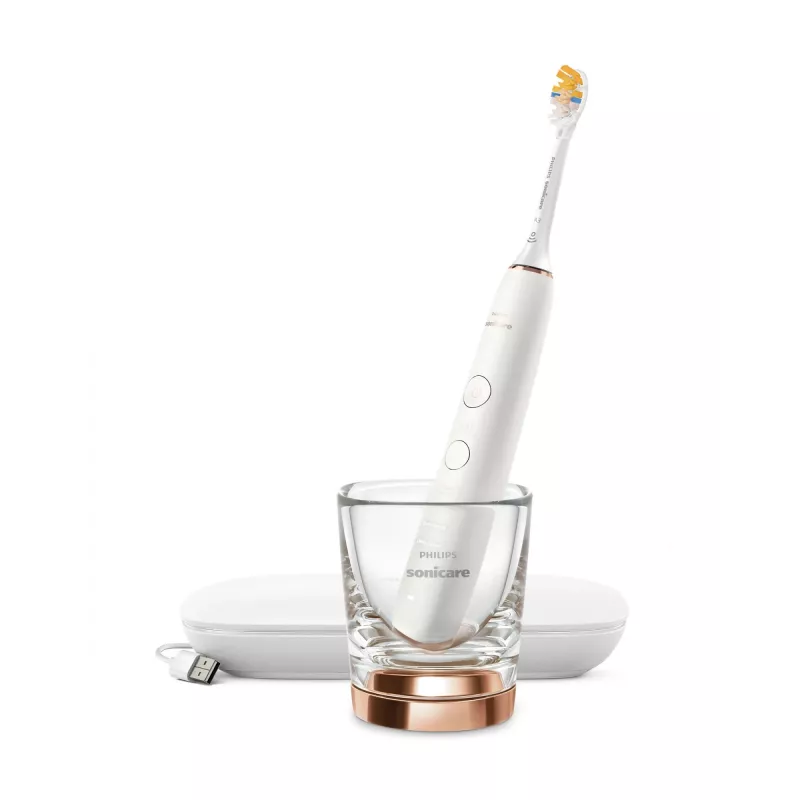 Philips HX9911/23 elektrinis dantų šepetėlis suaugusiems Sonic rožinis auksas, baltas