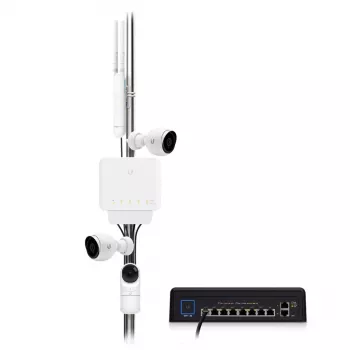 Ubiquiti UniFi Switch Flex (3 vienetų pakuotė) Valdomas L2 Gigabit Ethernet jungiklis su PoE, baltas