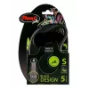 FLEXI Black Design S - atsitraukiantis pavadėlis - 5 m