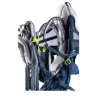 Kūdikio nešimo kuprinė DEUTER Kid Comfort Active – mėlyna, poliamidas, iki 22 kg, saulės stogelis, kojų atrama, VariQuick, Lite Air