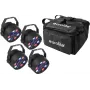 LED PAR šviesų rinkinys EUROLITE 4x LED PARty Spot (20000539) su minkštu krepšiu