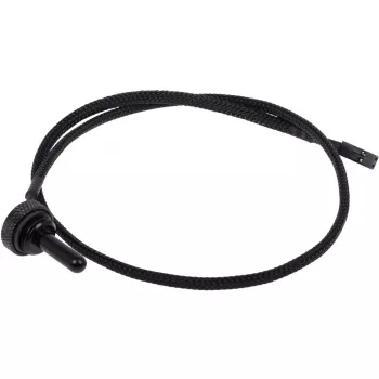 Alphacool Eiszapfen temperatūros jutiklis kištukas G1/4 – skysčio aušinimo sistemoms – giliai juodas – 50 cm