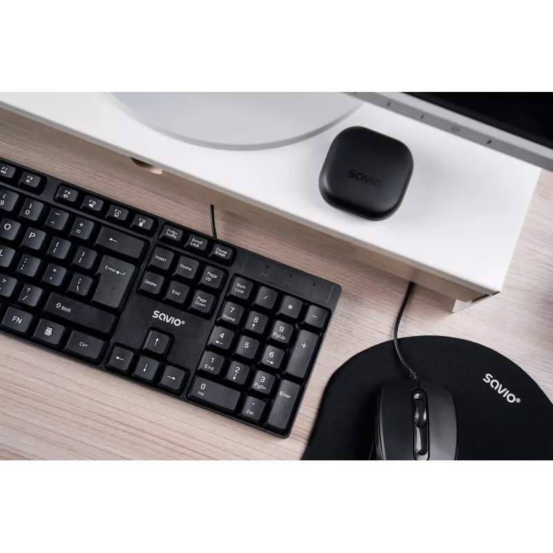 Savio KB-01 klaviatūra Namai/Biuras USB QWERTY JAV anglų Juoda